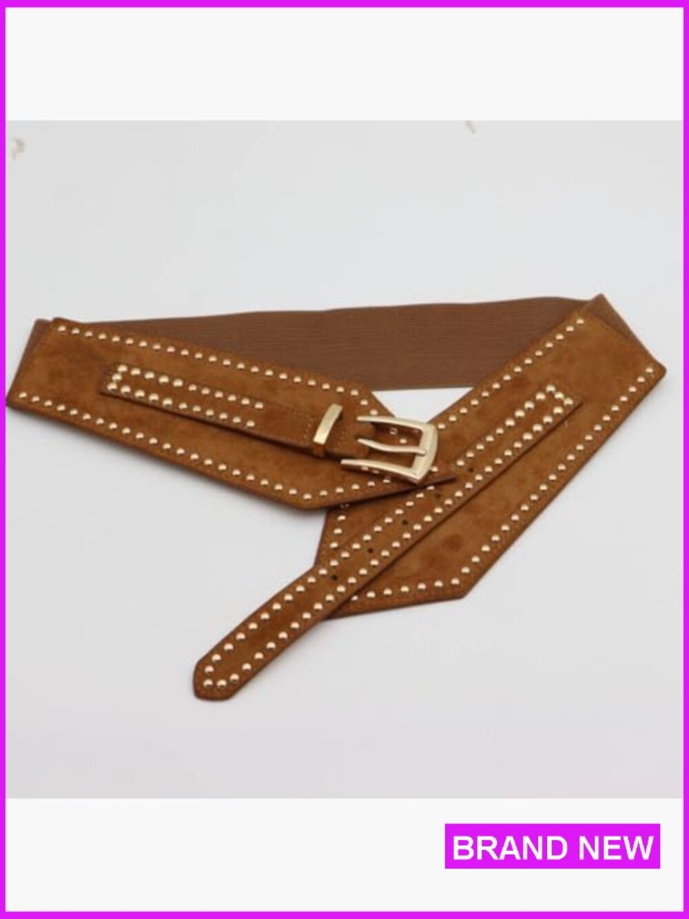 Chunky Stretchy Elastic Belt Retro Vintage Cinch Girdle Waistband Adjustable Fit - Picture 3 of 7